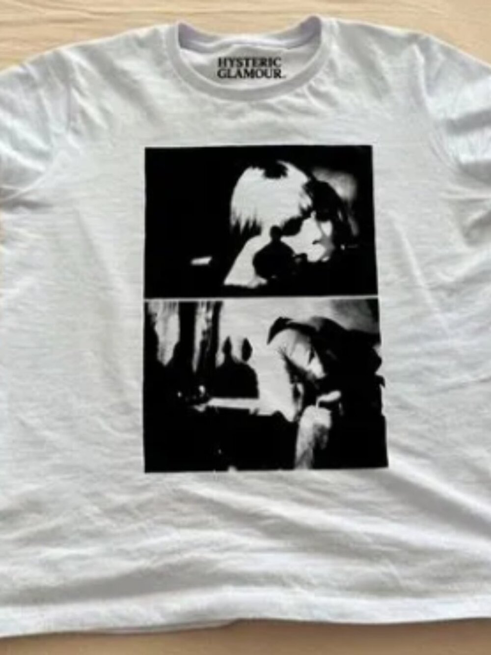Hysteric Glamour Black & White Photo Graphic T-Shirt – White